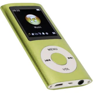 MP3-Player/MP4-Player, MP4-Musikplayer Unterstützt Bis zu 64 GB TF-Karte, Digitaler 1,8-Zoll-LCD-Bildschirm, Tragbarer HiFi-Musikplayer mit Verlustfreiem Sound und Lautsprecher(Grün)