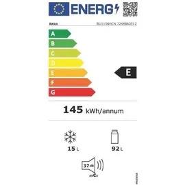 Beko BU1154HCN Einbaukühlschrank (107 l, 820 mm hoch)