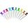 Livepac Office 10 Bastel Schultüten / Zuckertüte / Länge: 35cm / rund / Farbe: weiß - Weiß