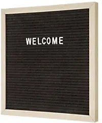 SHOWDOWN Rillentafel Wandmontage mit Schrauben 30 (B) x 30 (H) cm Schwarz