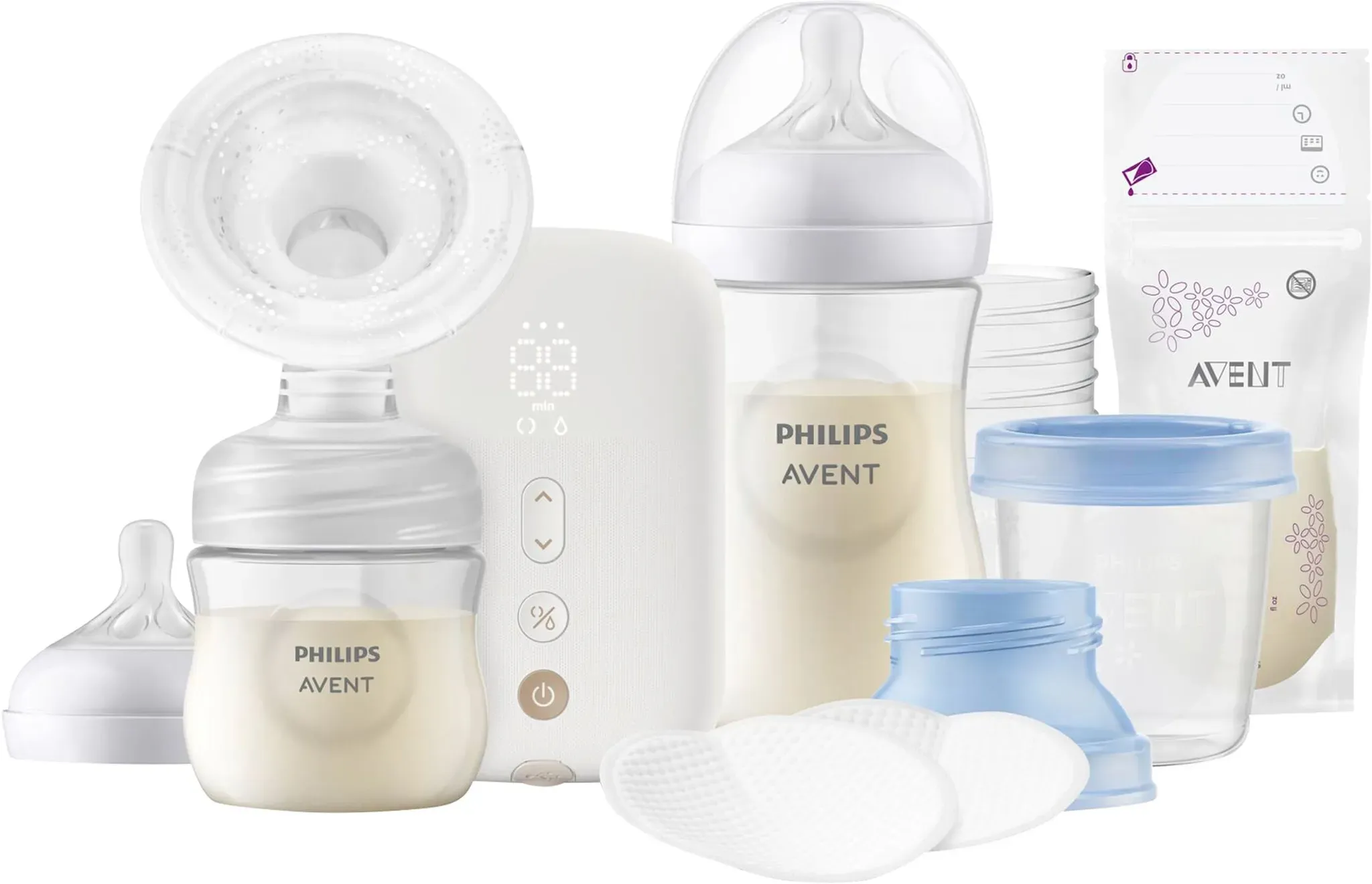 Philips Avent Still-Set mit elektrischer Milchpumpe Premium, ab Geburt, transparent