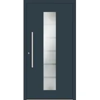 Aluminium Haustür nach Maß "POLLY" 60 mm RC2 Anthrazit RAL 7016 beidseitig innen öffnend DIN links