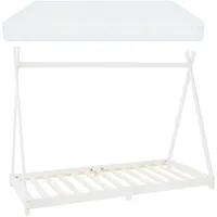 ML-Design Kinderbett Tipi 90 x 200 cm Kiefer weiß