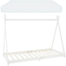 ML-Design Kinderbett Tipi 90 x 200 cm Kiefer weiß