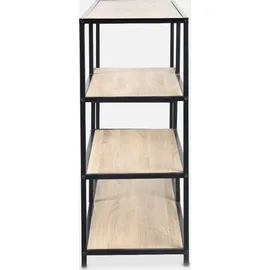 sweeek - Asymmetrisches Regal Metall & Holzoptik