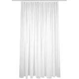 HOMEbasics 41600 Fertigstore SABLIO, transparent, Sablé-Effekt, Faltenband 1:3 cm, Farbe: Weiß, Anzahl 1x, 245 x 600 cm