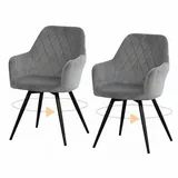 2x Esszimmerstuhl Michelle Stuhl Küchenstuhl mit Armlehne drehbar