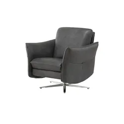 himolla Ledersessel  Cumurex , grau , Maße (cm): B: 80 H: 94 T: 88.0