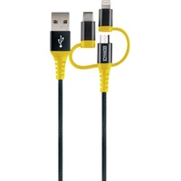Schwaiger USB-Kabel USB 2.0 USB-A Stecker, USB-C® Stecker, Apple Lightning Stecker, USB-Micro-B Ste