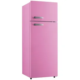 PKM GK210-2 SP Retro-Kühl-Gefrierkombination (206 l, 1430 mm hoch, Pink)