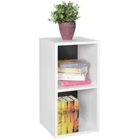 KADIMA DESIGN Standregal Holz 30x60x30 Modern Weiß Schwarz Regal