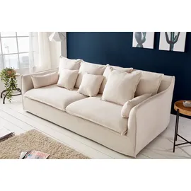 Riess-Ambiente Sofa Leinenstoff 3-Sitzer Beige
