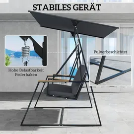 Outsunny Hollywoodschaukel Grau 3-Sitzer