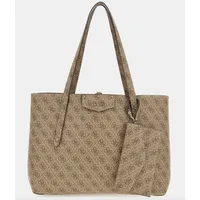 GUESS Shopper Eco Brenton Tote latte logo