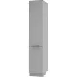 Feldmann-Wohnen Apothekerschrank, Grau, Grau, Metall, 3 Fächer, 1 Schubladen, Rechteckig, 40x207x59 cm, Küchen, Küchenmöbel, Küchenschränke, Apothekerschränke