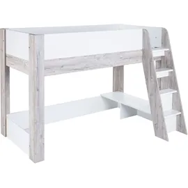 OTTO home Jugendzimmer-Set OTTO HOME "Set »Rieke«, viel Stauraum", beige, B/H: 90cm x 200cm, Holzwerkstoff, Schlafzimmermöbel-Sets, Hochbett, Etagenbett, Ablagefach unter dem Bett, Blauer Engel