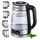 Ecosa Glas Wasserkocher 1,8 l Edelstahl