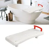 Yakimz Badewannensitz Senioren Badewannenbrett sitzen 69x28cm Badewanne Einstellbar Plastik Stuhl für Ältere Weiß, bis 150kg - 1 Set