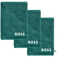 Boss Waschlappen 3er Pack PLAIN, Baumwolle,