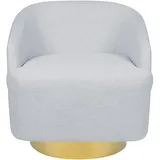 Beliani Sessel LAVIK Polyester 73 x 71 x 70 cm Grau/Gold retro