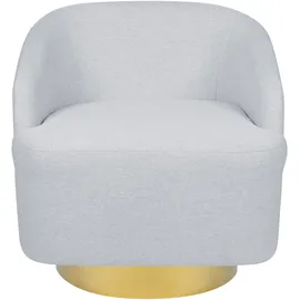 Beliani Sessel LAVIK Polyester 73 x 71 x 70 cm Grau/Gold retro