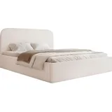 Selsey Sonvivo - Polsterbett 140x200 mit Bettkasten, Chenille, cremefarben - Creme
