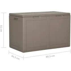 Garten-Aufbewahrungsbox PP Rattan V4 | vidaXL : Farbe - Braun