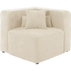Sofa-Eckelement ANDAS "Sundstrup", beige, B:93cm H:76,5cm T:93cm, 100% Polyester, Polsterelemente, Modulserie, individuelle Zusammenstellung