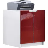 Vladon Logan Aktenschrank 51 x 60,5 x 54 cm rot