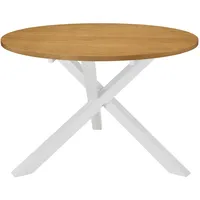 vidaXL Esstisch Ø 120 cm weiß