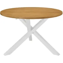 vidaXL Esstisch Ø 120 cm weiß