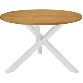 vidaXL Esstisch Ø 120 cm weiß