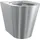 KWC AR T-WC, HEAVY DUTY, Edst., Hw.-Mont., 360x400x500 mm, ohne Sitz, S. bodenlang