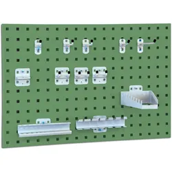 BRB System-Lochplatte mit Haken- und Halter-Set, resedagrün