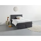Collection AB Boxbett "Athena, wahlweise mit Bettkasten" inkl. Topper bei Ausführung mit Matzratze, in Härtgraden H2, H3, H4, grau (anthrazit) B:153cm L:206cm, Komplettbetten Boxspringbett Boxspringbetten Bettkasten