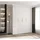 abiks möbel Drehtürenschrank COMO 180 x 245,5 x 50 cm Weiß/Gold