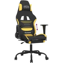vidaXL Gaming-Stuhl mit Fußstütze Schwarz und Gelb USB