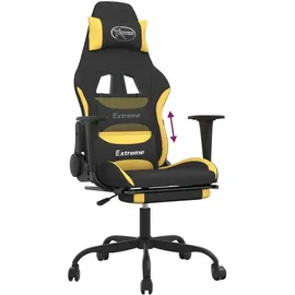 vidaXL Gaming-Stuhl mit Fußstütze Schwarz und Gelb USB