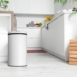 Juskys Sensor-Mülleimer 30 l Weiß