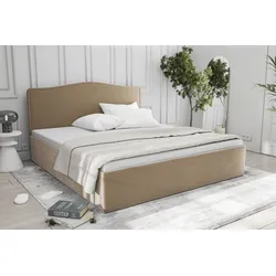 Polsterbett "Graz", beige, L:210cm, Bezug 100% Polyester, Polsterung: Polsterwatte, Material Gestell: gepolsterter Holzwerkstoff, WESTFALIA SCHLAFKOMFORT, Betten, wahweise mit Stauraum, verschiedene Matratzenarten wählbar