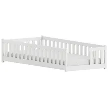 Kids Collective Jugendbett mit Rausfallschutz 80 x 160 cm Kiefer weiß