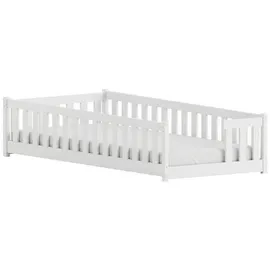 Kids Collective Jugendbett mit Rausfallschutz 80 x 160 cm Kiefer weiß