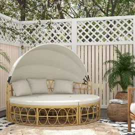 Outsunny Sonneninsel Set 4-tlg. Creme