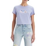 Levis Levi's Damen The Perfect Tee T-Shirt,Poster Logo Persian Violet,M