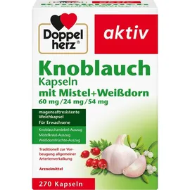Doppelherz Aktiv Knoblauch mit Mistel + Weißdorn Kapseln 270 St.