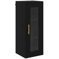 VidaXL Wandschrank Schwarz Eichen-Optik 34,5 x 34 x 90