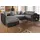 Collection AB Wohnlandschaft Kunstleder 4-Sitzer Grau/Schwarz