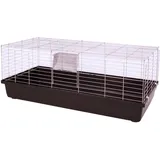 Kaninchen- und Meerschweinchenheim Nagerkäfig Sammy 120 Silber-Schwarz