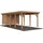 Einzel-Carport 360 x 199 cm braun inkl. Geräteraum