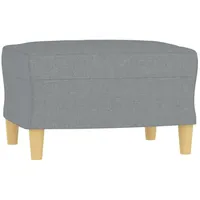 VidaXL Fußhocker Hellgrau 60x50x41 cm Stoff